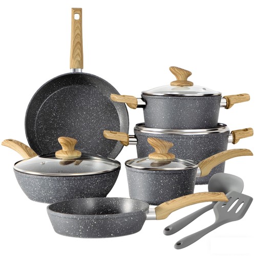 Piece cookware set nonstick - 12,