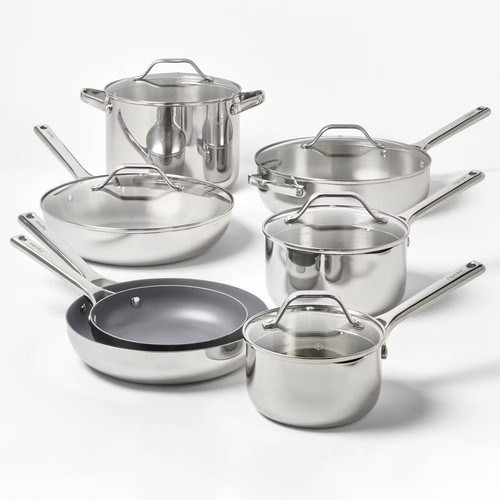 12pc stainless steel nonstick - 12pc,